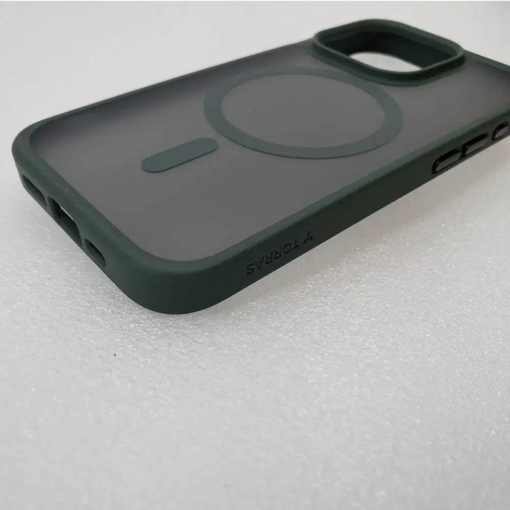 TORRAS Magnetic Guardian Phone Case for Apple iPhone 15 Pro (Green)